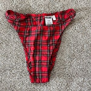 Vintage Moschino plaid bikini.